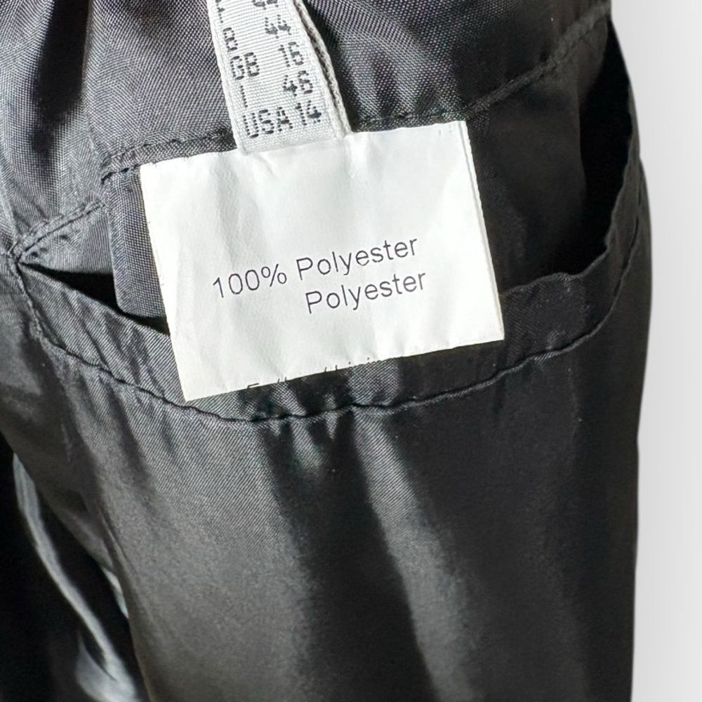 ERICH FEND Long Black Belted Trench Coat Women’s Size 14 US - Picture 11 of 13